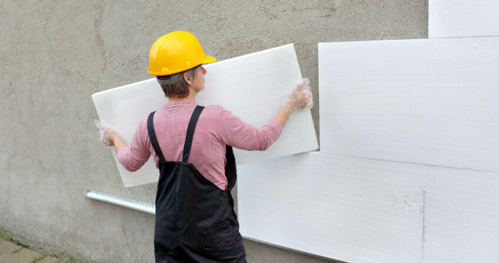 Dämmung anbringen am Neubau