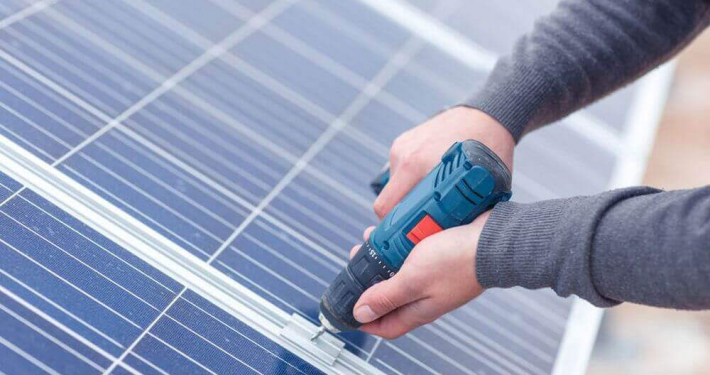 Montage einer Photovoltaikanlage