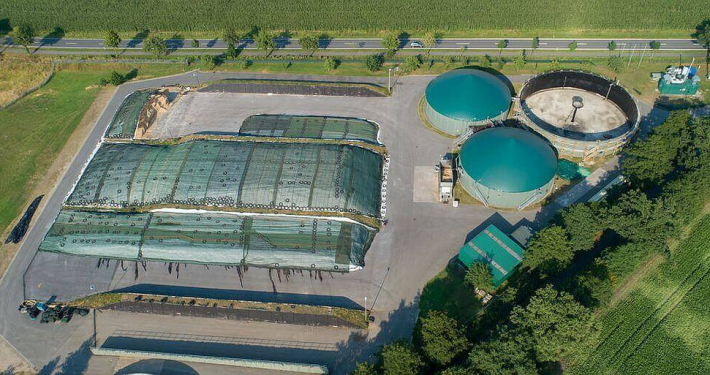 Biogasanlage aus der Luft