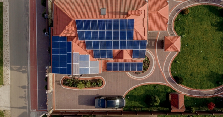 Solaranlage auf einem Neubau