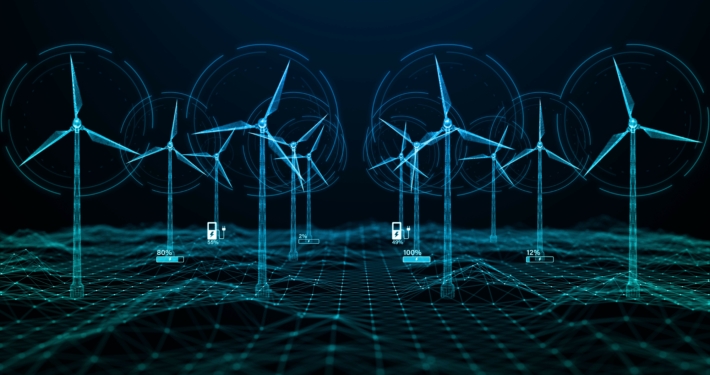 Erneuerbare Energieanlage und Digitalisierung