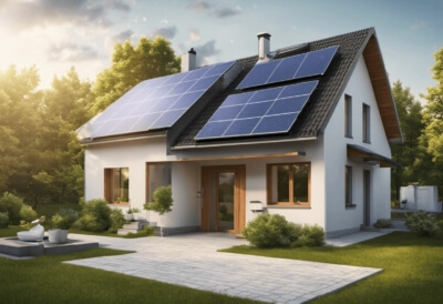 Energetisch saniertes Gebäude nach modernen Standards Modernes Gebäude nach energetischer Sanierung