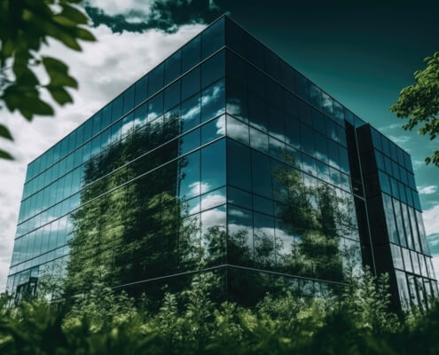 Umweltfreundlicher Neubau eines Nichtwohngebäudes unterstützt durch KfW-Förderung