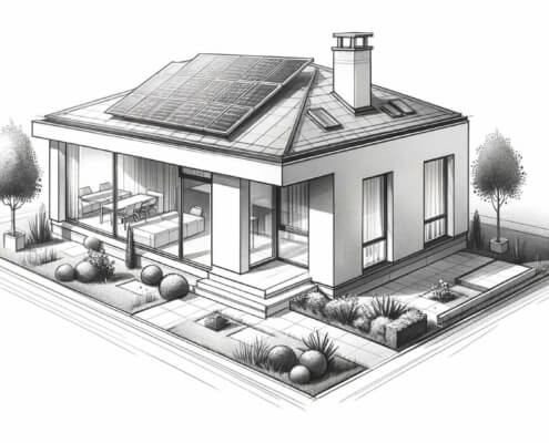 Photovoltaikanlage auf einem Einfamilienhaus