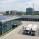 Energieeffizientes Logistikzentrum mit Photovoltaikanlage und Ladeinfrastruktur für elektrische Lkw