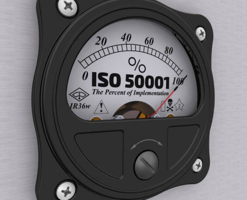 Stromzähler mit ISO 50001 Aufscrhift