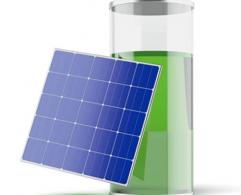 Solarzelle mit Batterie