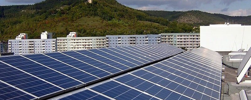 Solaranlage auf dem Dach in Jena