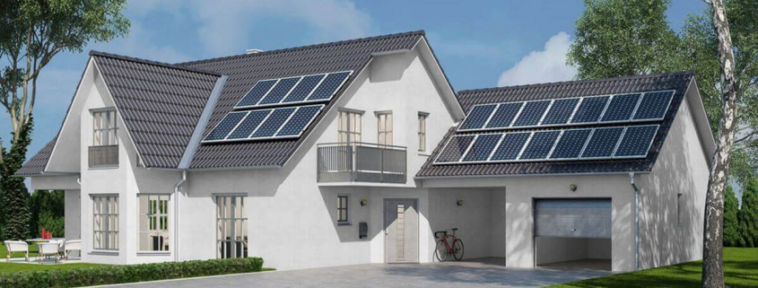 Neubau mit Solaranlage