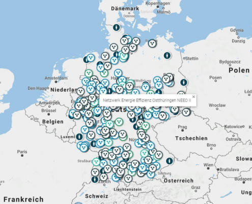 Karte Energieeffizienz-Netzwerke Deutschland