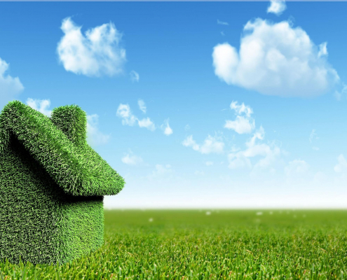 Grünes Haus für Energieeffizienz und Nachhaltigkeit
